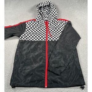 Beautiful Giant Jacket Men's Small Black Checkered Windbreaker Hiking Gorpcore